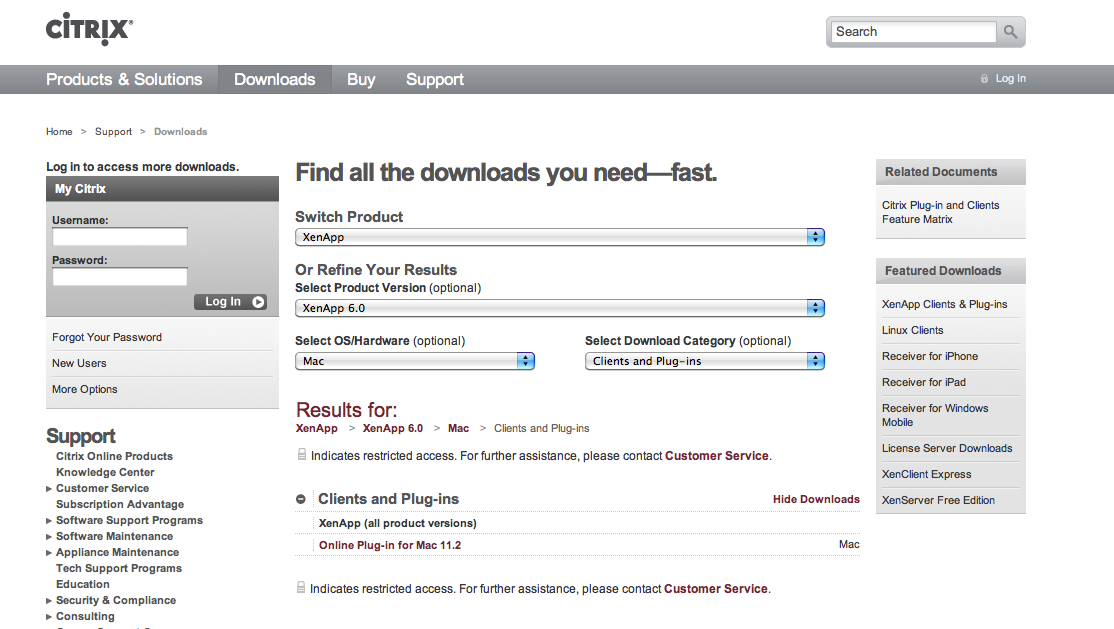 citrix client download for mac